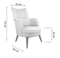 Miniatyrbillede 3 af 3: Wing Chair Victoria - Grå