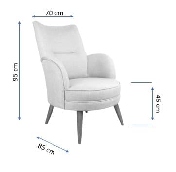 Wing Chair Victoria - Grå