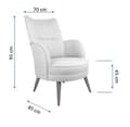 Miniatyrbilde 3 av 3: Wing Chair Victoria - Saxe Blue