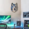 Pikkukuva 1 / 6: Koristeellinen metalliseinätarvikkeet Metal Wolf Wall Art - APT721