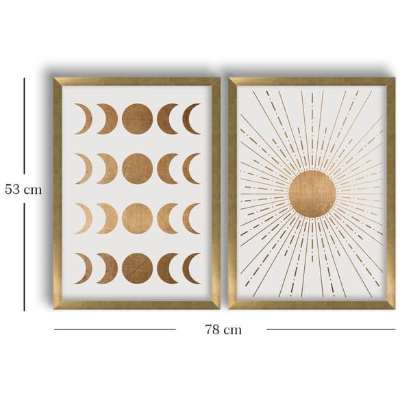 Koristekehystetty MDF-maalaus (2 kpl) 2P3853NISCT-013