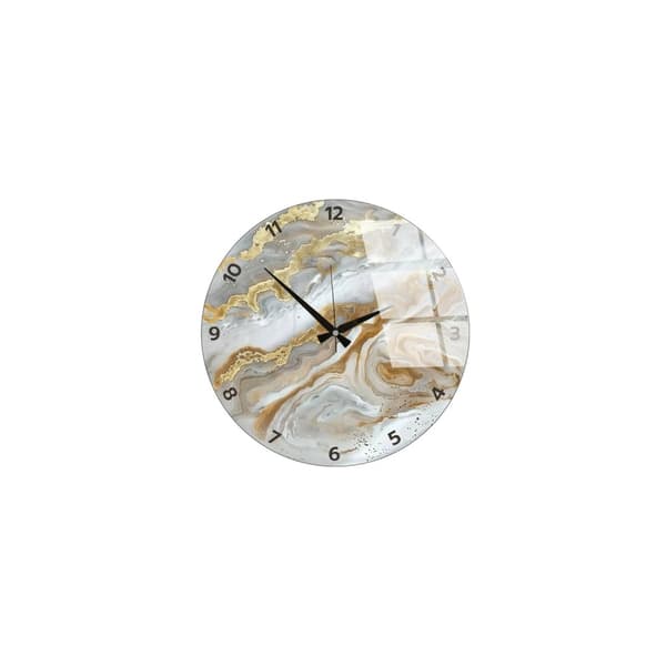 Dekorativ veggklokke i glass Huhu351 - 40 x 40