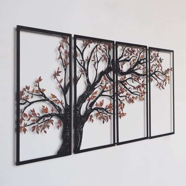 Dekorativt metallveggtilbehør Autumn Vibes Sett med 4- APT740 S