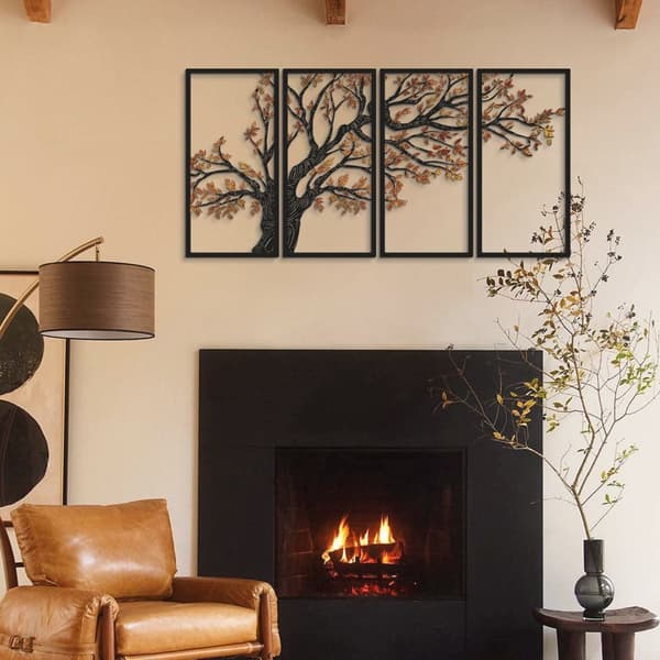 Dekorativt metalvægtilbehør Autumn Vibes Sæt med 4- APT740 S