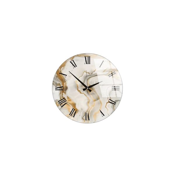Dekorativ veggklokke i glass Huhu338 - 40 x 40