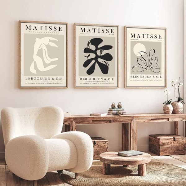 Dekorativt innrammet MDF-maleri (3 stykker) Huhu252 - 50 x 35