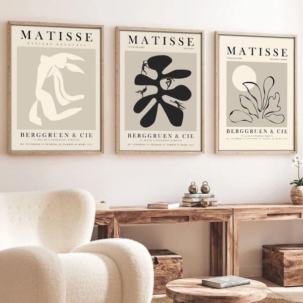 Dekorativt innrammet MDF-maleri (3 stykker) Huhu252 - 50 x 35
