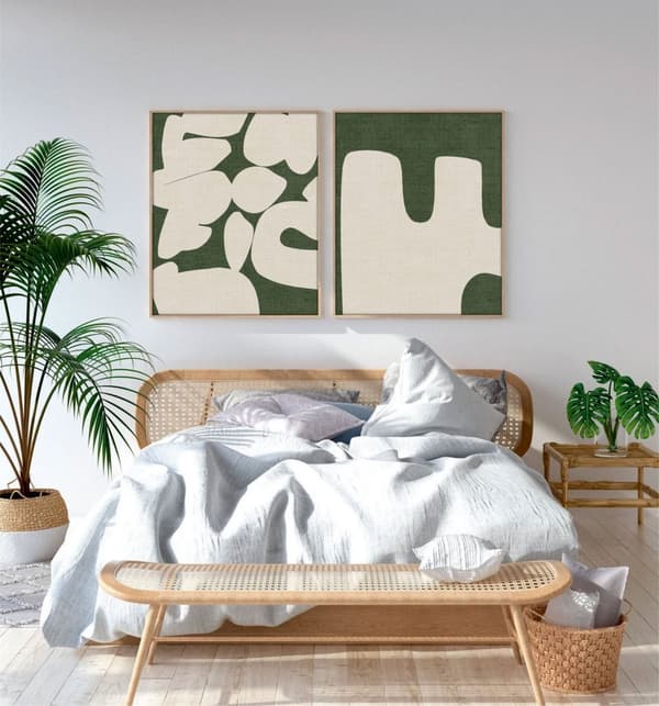 Dekorativt innrammet MDF-maleri (2 stykker) Huhu202 - 50 x 70