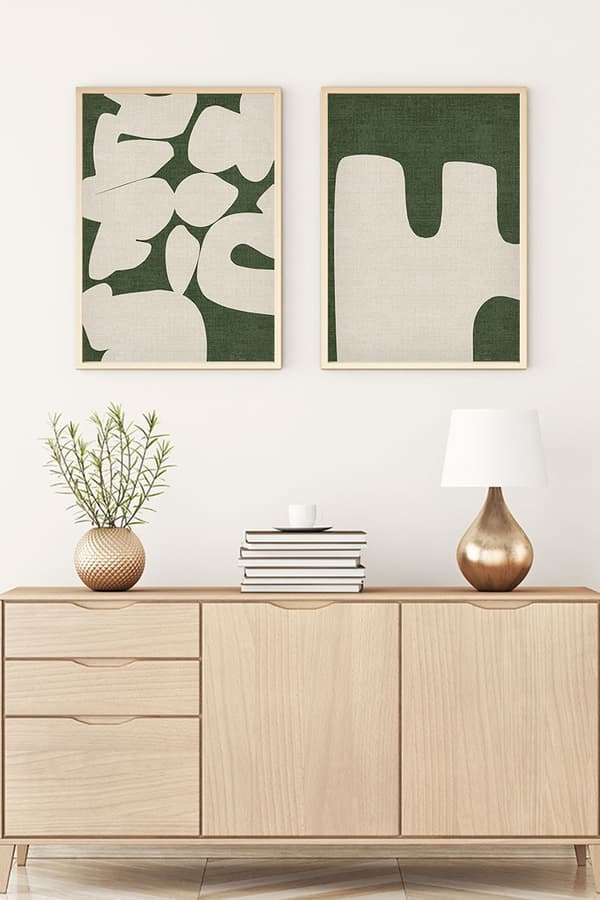 Dekorativt innrammet MDF-maleri (2 stykker) Huhu202 - 50 x 70