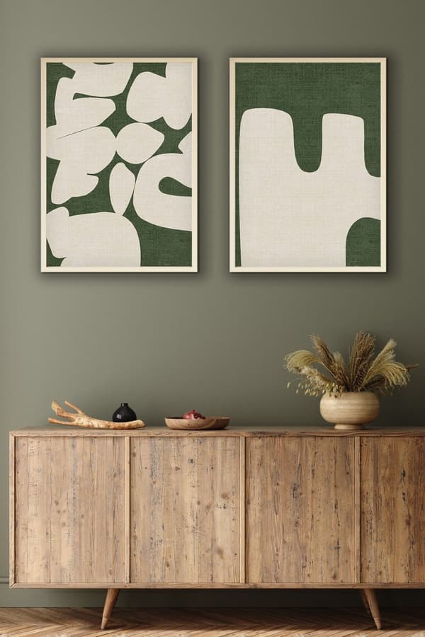 Dekorativt innrammet MDF-maleri (2 stykker) Huhu202 - 50 x 70