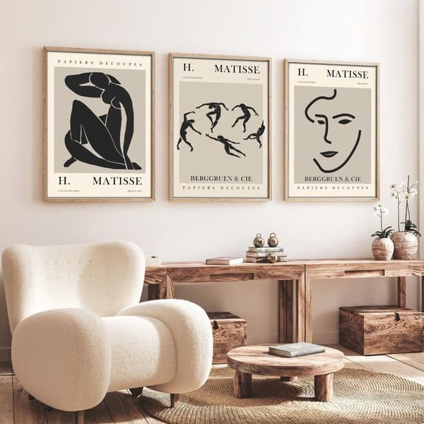 Dekorativt innrammet MDF-maleri (3 stykker) Huhu255 - 50 x 35