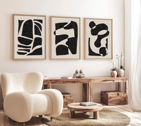 Koristekehystetty MDF-maalaus (3 kpl) Huhu201 - 50 x 70