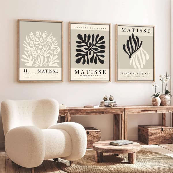 Dekorativt innrammet MDF-maleri (3 stykker) Huhu257 - 50 x 70