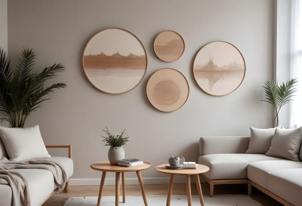 Koristekehystetty MDF-maalaus (4 kpl) Huhu300
