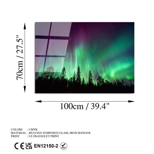 Dekorativt herdet glassmaleri UV-108 70 x 100