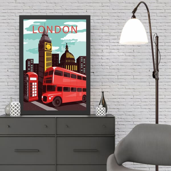 Koristekehystetty MDF-maalaus London 8 (40 x 55)