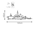 Miniatyrbilde 6 av 6: Dekorativt metallveggtilbehør San Francisco