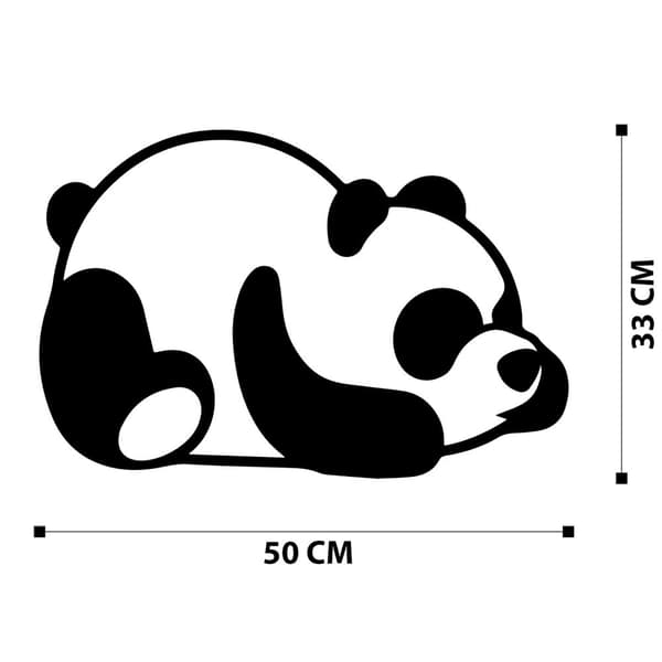 Dekorativt metallveggtilbehør Panda metalldekor