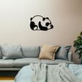 Miniatyrbilde 1 av 6: Dekorativt metallveggtilbehør Panda metalldekor