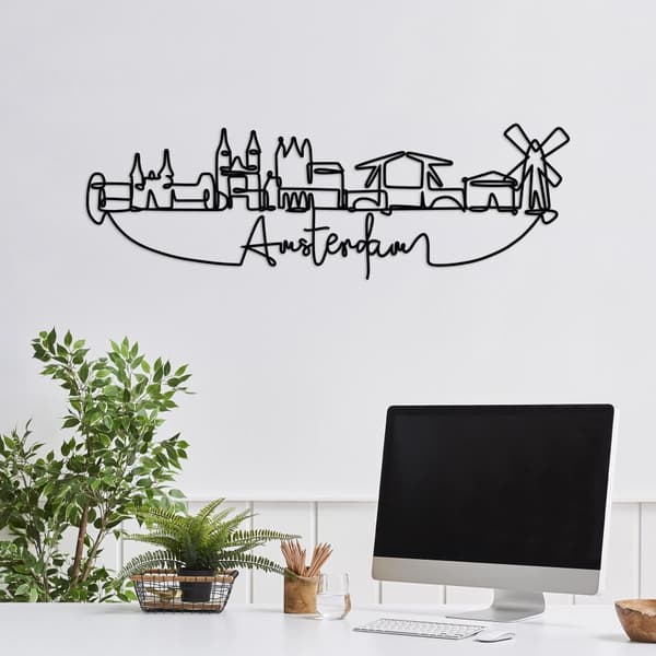 Dekorativt metallveggtilbehør Amsterdam