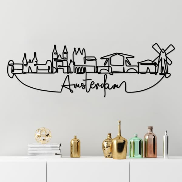Dekorativt metallveggtilbehør Amsterdam