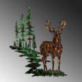 Miniatyrbillede 5 af 7: Dekorativt metalvægtilbehør Hjorte 2