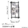 Miniatyrbillede 7 af 7: Dekorativt metalvægtilbehør Daiyu 2