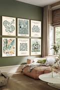 Miniatyrbild 1 av 3: Dekorativ inramad målning (6 stycken) Artsycllct10
