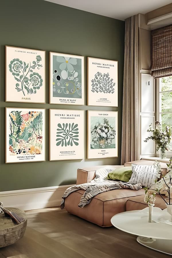Dekorativ inramad målning (6 stycken) Artsycllct10