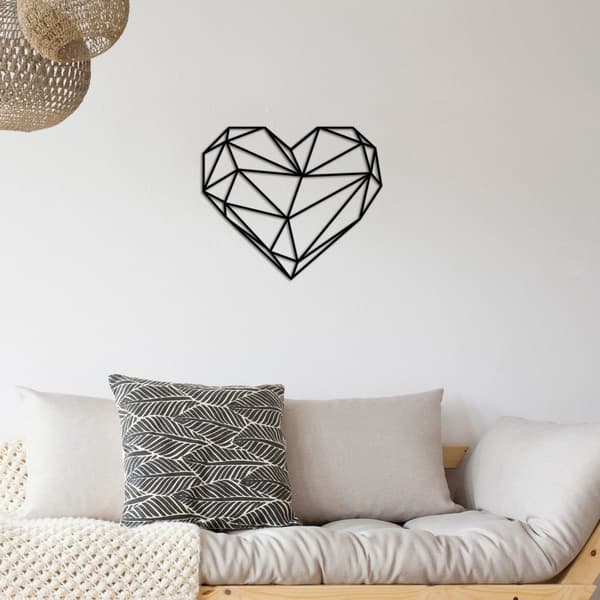Dekorativt metalvægtilbehør Heart Metal Decor