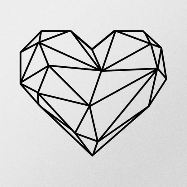 Dekorativt metalvægtilbehør Heart Metal Decor