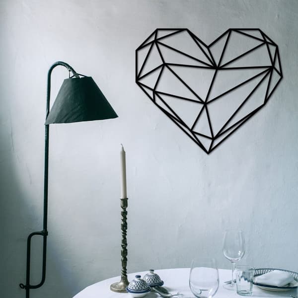 Dekorativt metalvægtilbehør Heart Metal Decor