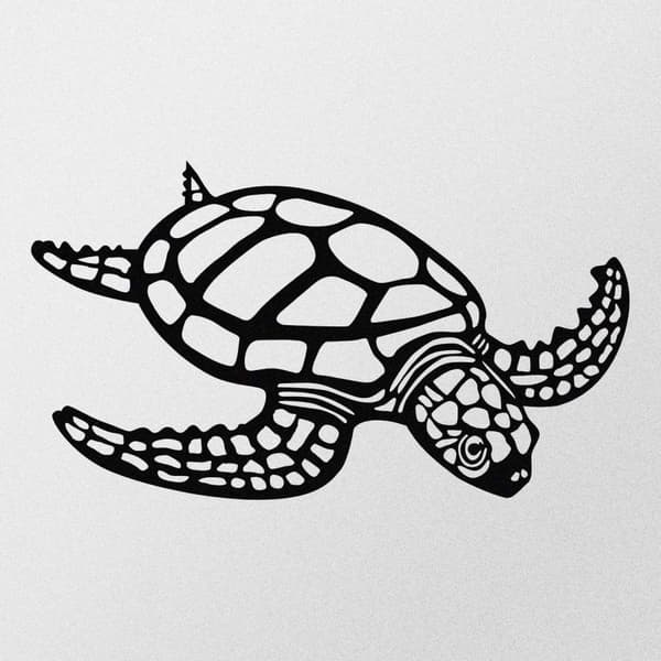Dekorativt metalvægtilbehør Caretta Caretta
