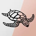 Miniatyrbillede 5 af 6: Dekorativt metalvægtilbehør Caretta Caretta