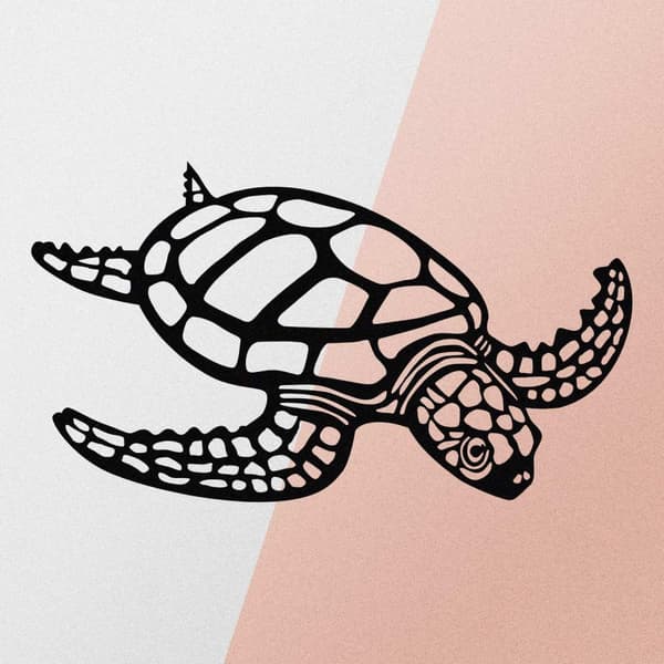 Dekorativt metalvægtilbehør Caretta Caretta