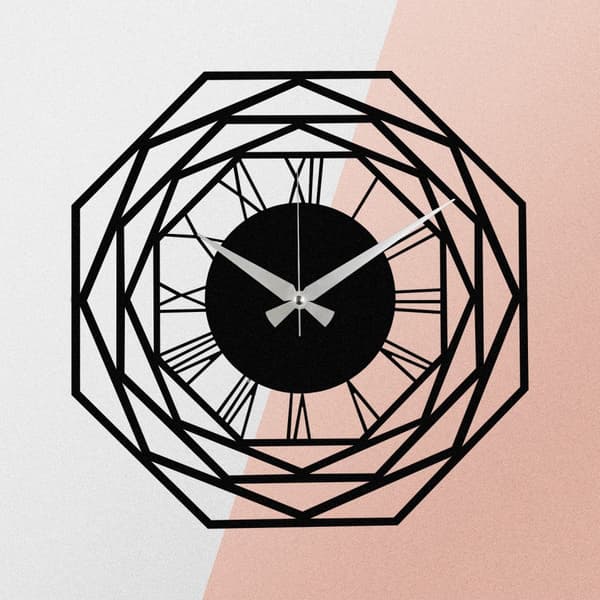 Dekorativ väggklocka i metall Enzoclock - S012