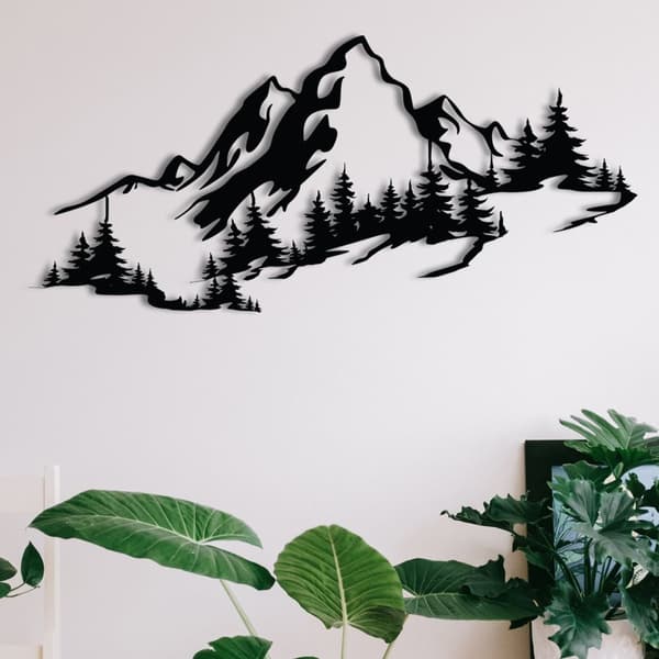 Dekorativt metalvægtilbehør Mountain 3