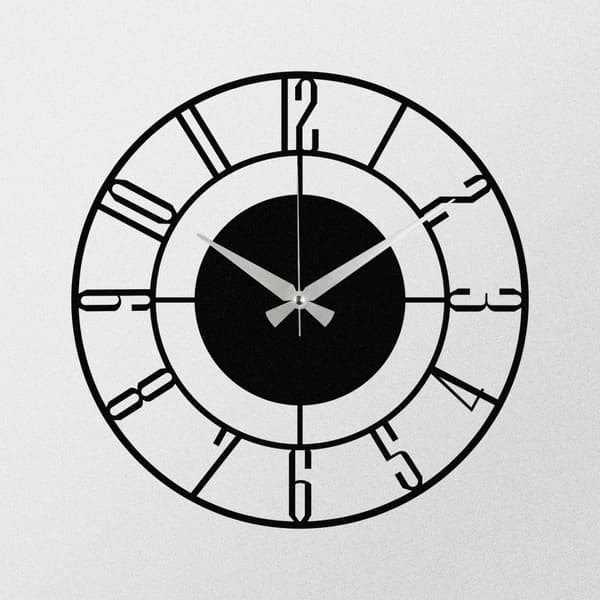 Dekorativ veggklokke i metall Enzoclock - S011