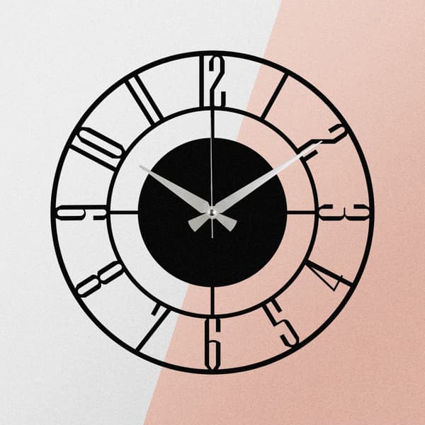 Dekorativ veggklokke i metall Enzoclock - S011