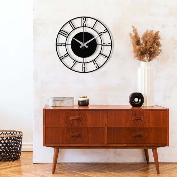Dekorativ veggklokke i metall Enzoclock - S011