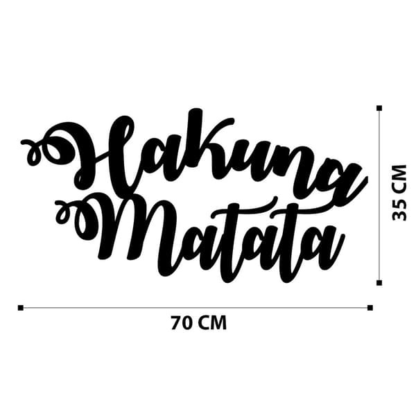 Dekorativt metalvægtilbehør Hakuna Matata