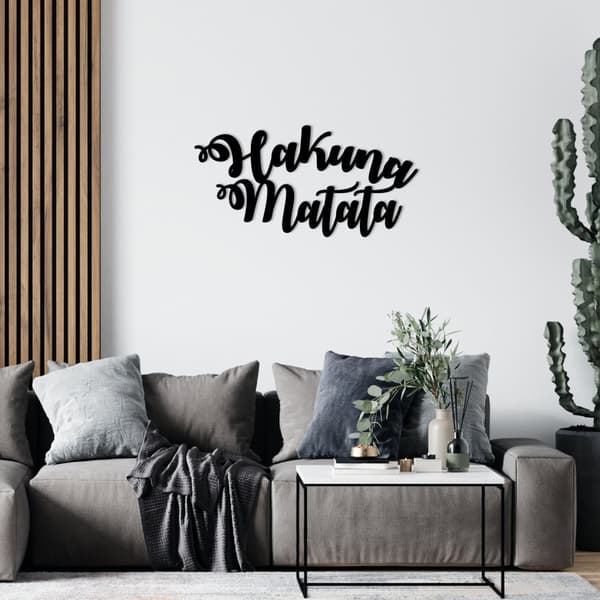Dekorativt metalvægtilbehør Hakuna Matata