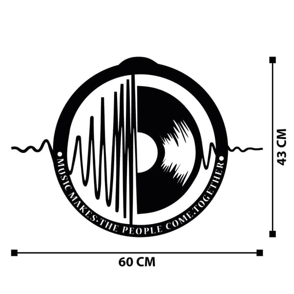 Koristeellinen metalliseinätarvike My Music v3