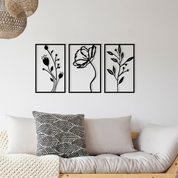 Dekorative metallveggtilbehør blomster