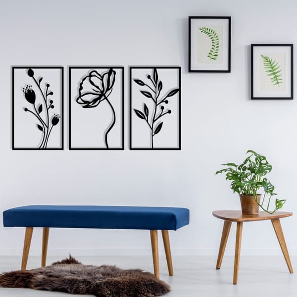 Dekorative metallveggtilbehør blomster