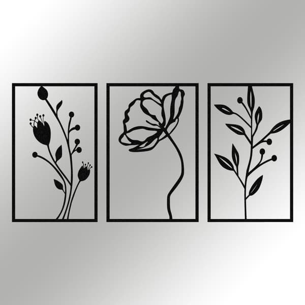 Dekorative metallveggtilbehør blomster