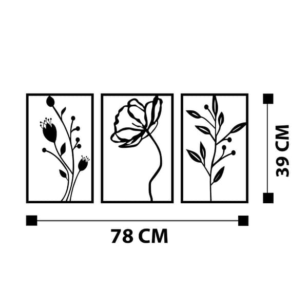 Dekorative metallveggtilbehør blomster