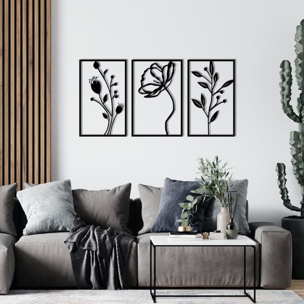 Dekorative metallveggtilbehør blomster