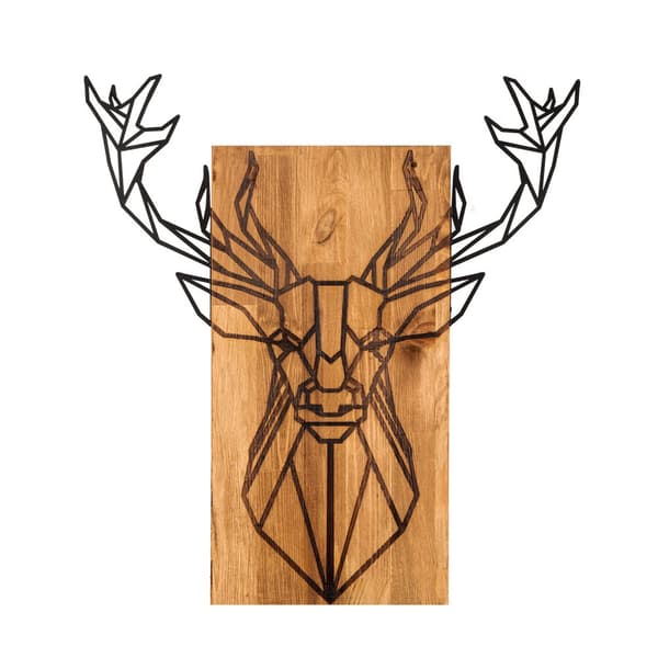 Koristeellinen puinen seinätarvike Deer