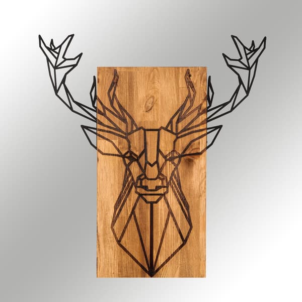 Koristeellinen puinen seinätarvike Deer